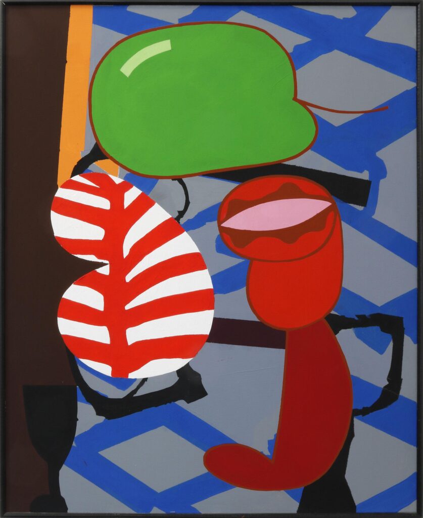 Stillleben mit schwarzem Glas 