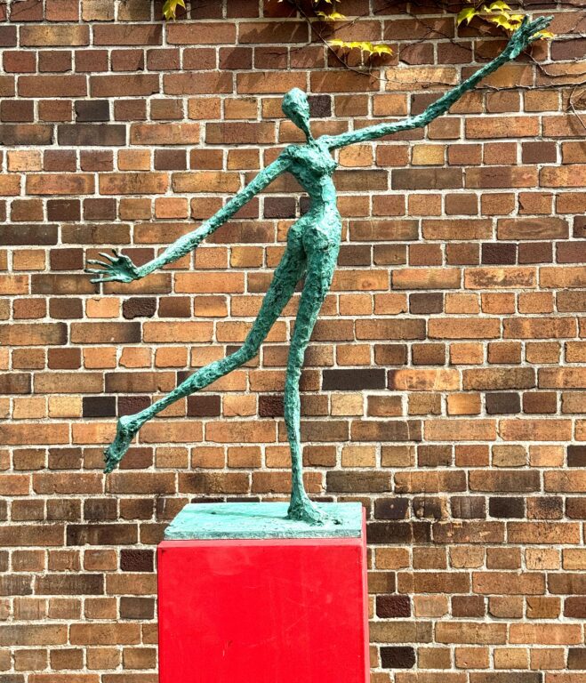 Dame, verlegen lächelnd - Helge Leiberg 