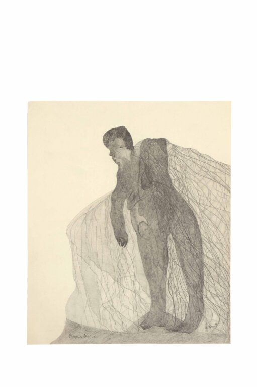 ohne Titel (Entwurf Skulptur (Ethiopian Wrestler)) - Gwenydd Powell 