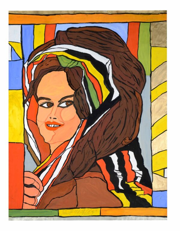 woman with colourful headscarf (Nina) 