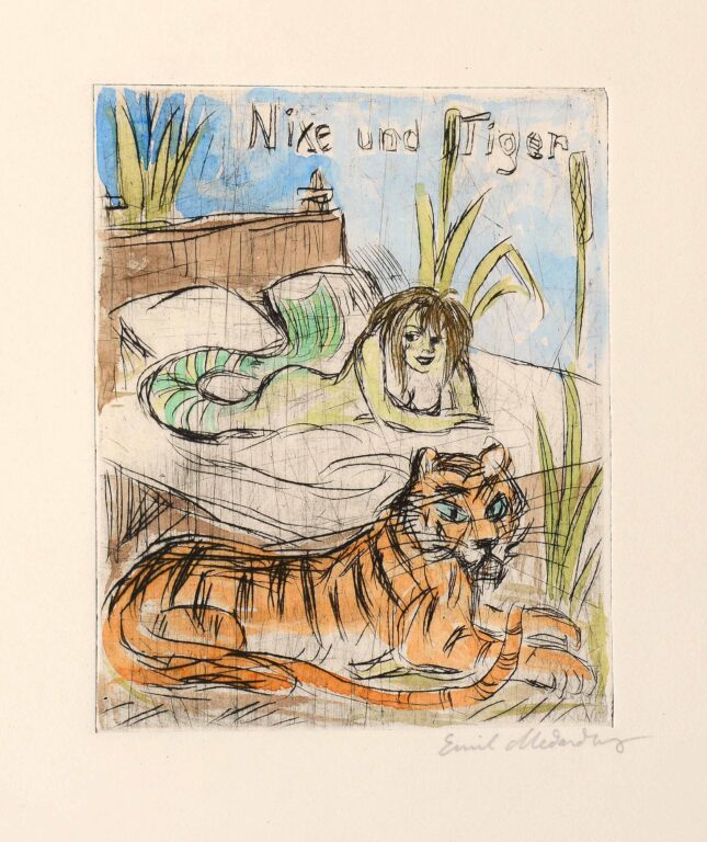 mermaid and tiger - Emil Medardus Hagner 