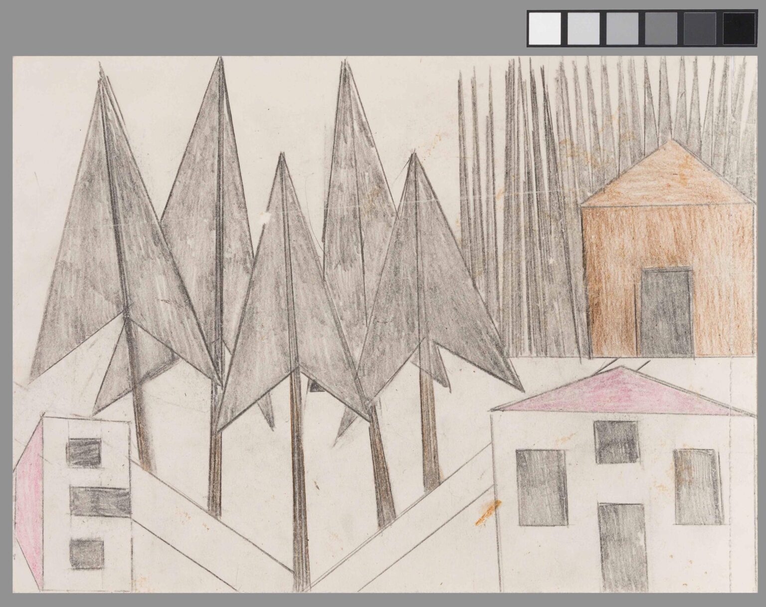 untitled (houses in forest) - Helene Reimann 