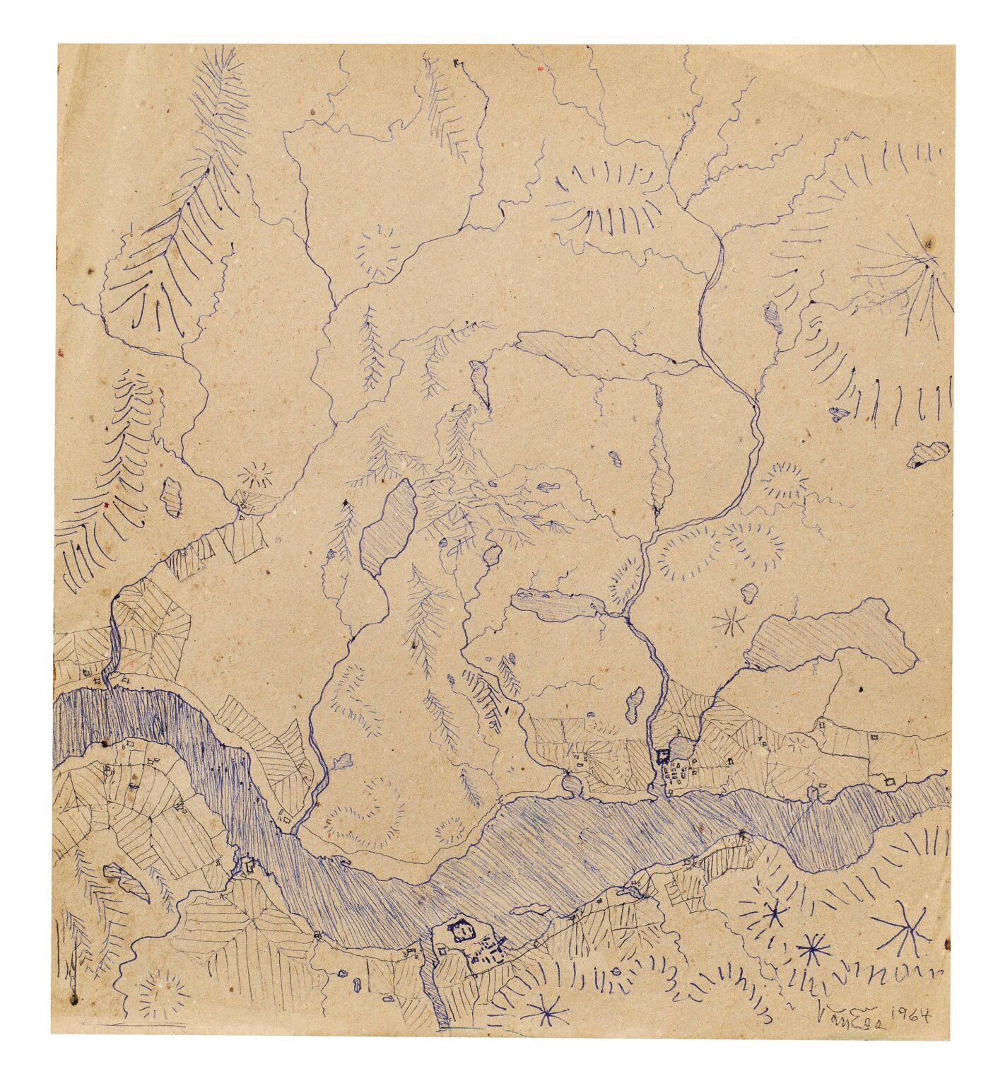 untitled (landscape with river) - Warren A. Van Ess 