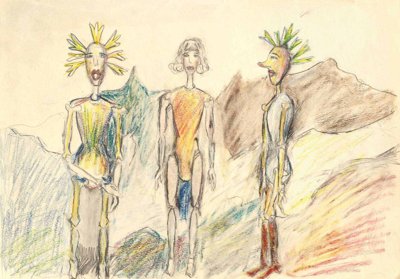 ohne Titel (drei Figuren) - Aurel Iselst&ouml;ger 