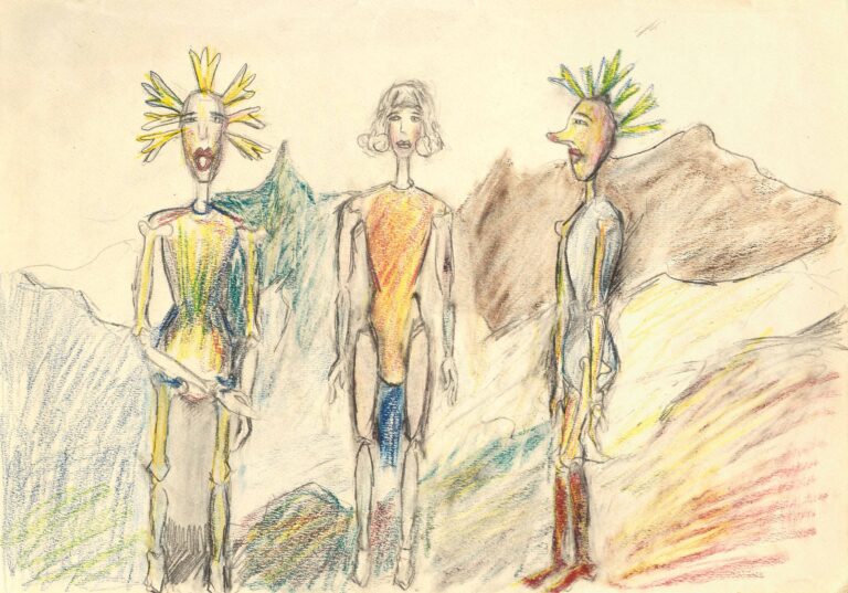ohne Titel (drei Figuren) - Aurel Iselstöger 