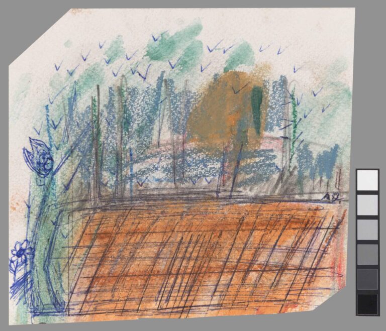 untitled (field with tree) - Adelheid Duvanel 
