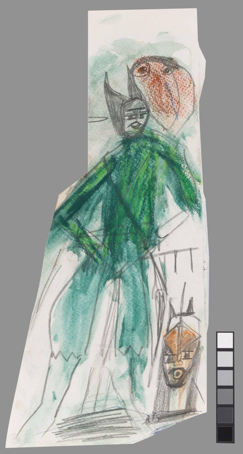 untitled (green figure) - Adelheid Duvanel 