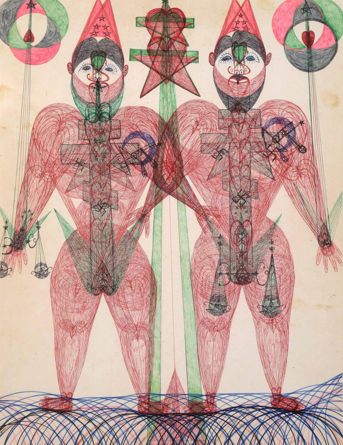 ohne Titel  (recto: Tier (2 Figuren) / verso: Tier ) - Janko Domsic 
