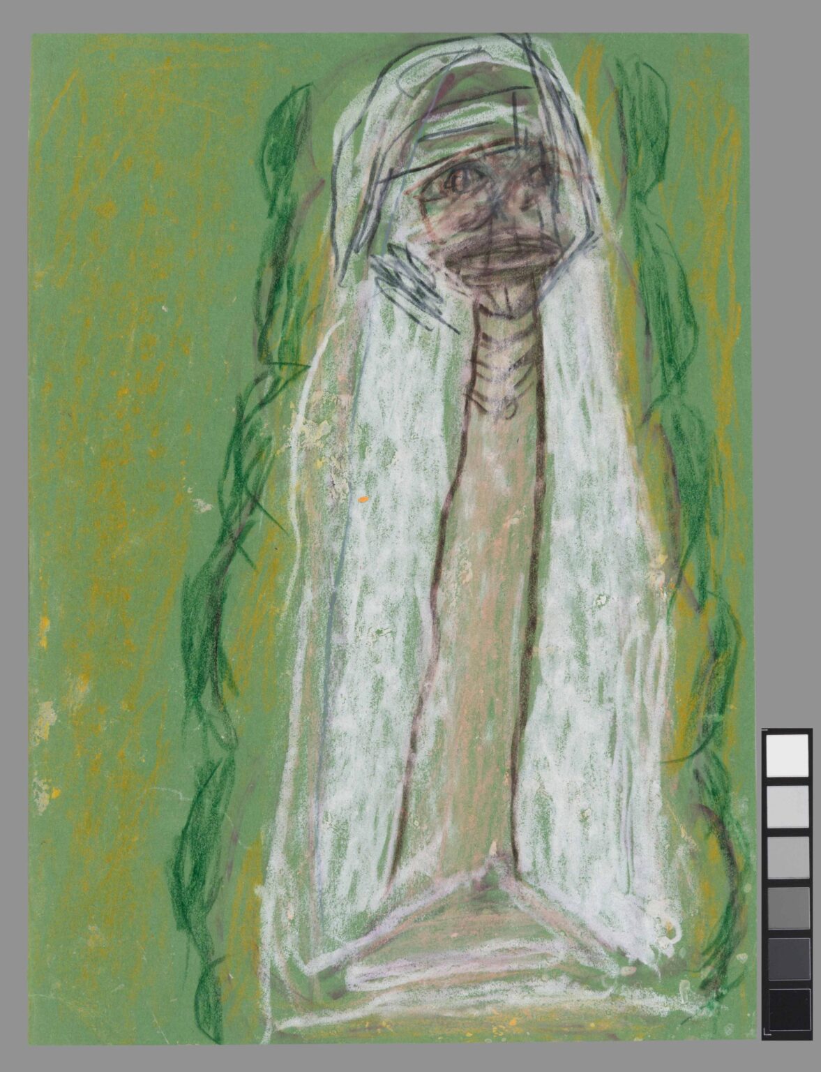 ohne Titel  (Schutzmantel Madonna gr&uuml;n) - Hedy Huser 