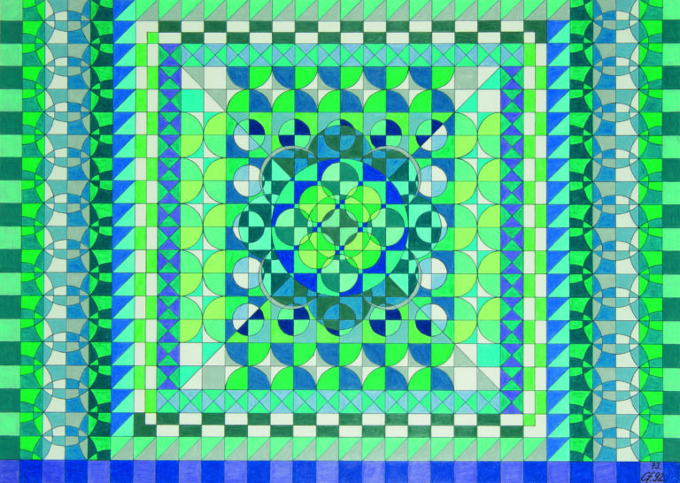 white-blue-green - Gertrud Frey 
