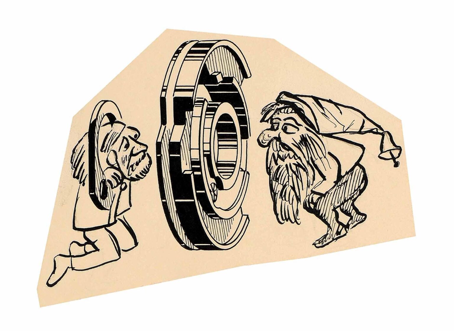 untitled (two midgets with piping component) - Emil Medardus Hagner 