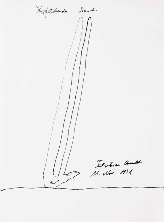 Man Standing on his Head - Oswald Tschirtner 
