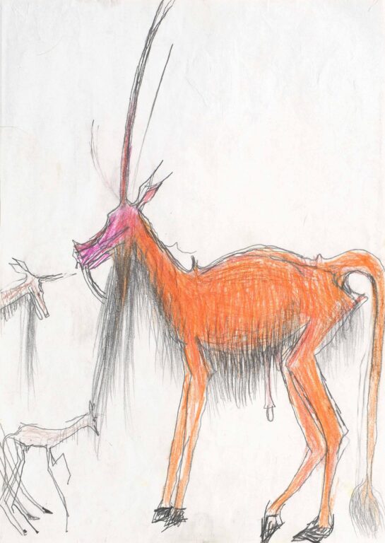 untitled (recto: goats / verso: landscape) - Karl Burkhard 