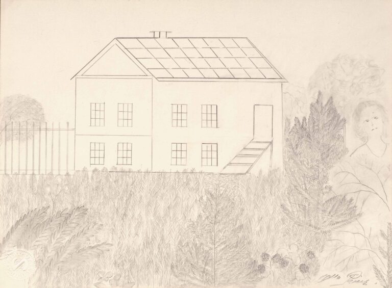 ohne Titel (Haus mit Gestalt, rechts) - Otto Prinz 