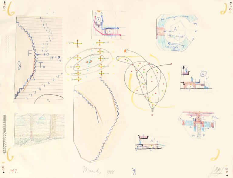 untitled (recto: Collage drawings / verso: numbers) - John Devlin 