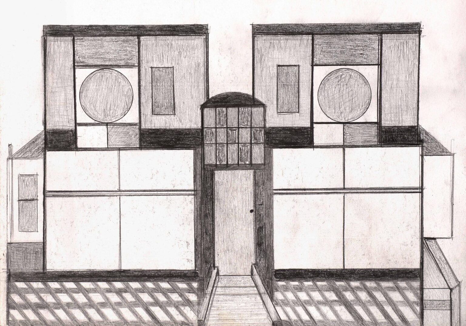 untitled  (double-house) - Albert Rackett (gen. Albert) 