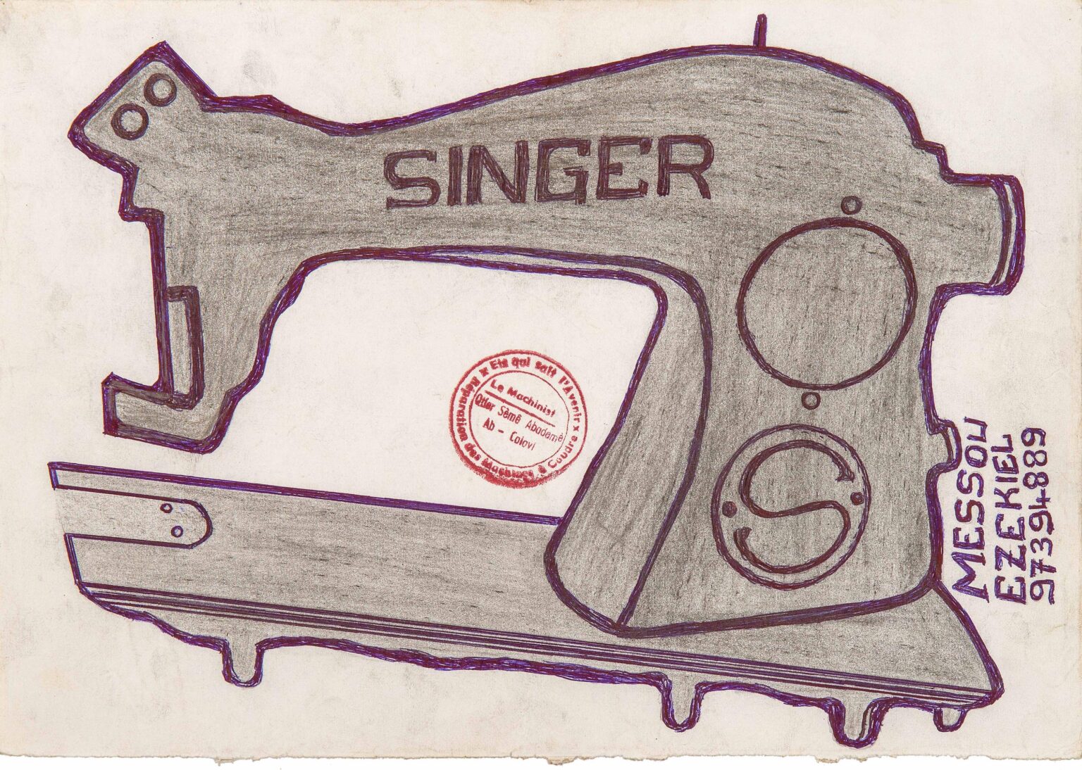 untitled (Singer sewing machine) - Ezekiel Messou 