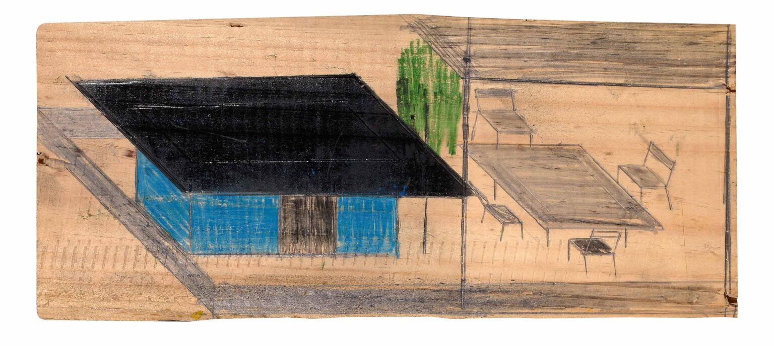 untitled (blue house) - Hassan O. (gen. Gassama Ousseynou) 