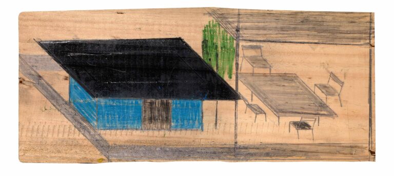 untitled (blue house) - Hassan O. (gen. Gassama Ousseynou) 