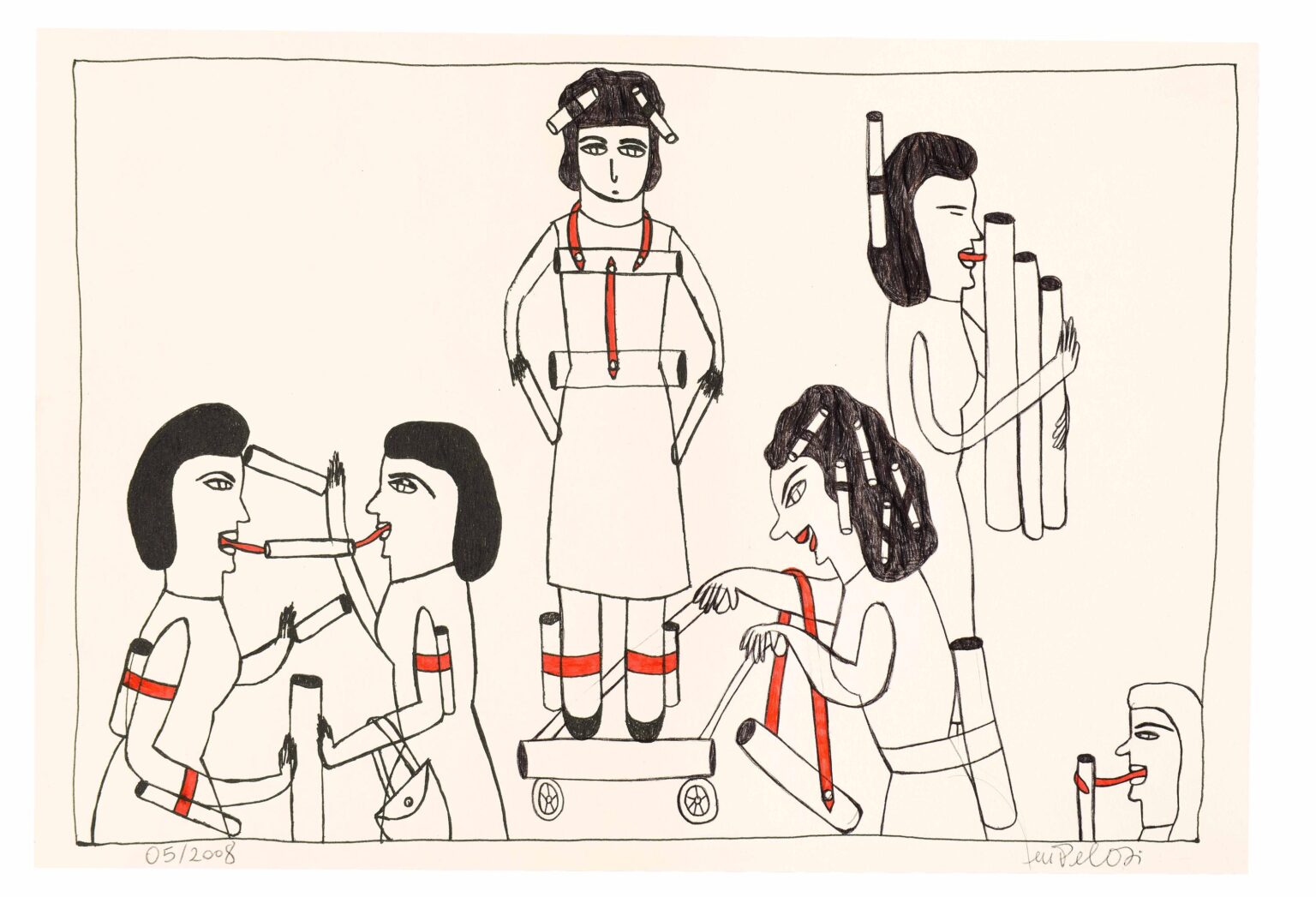 untitled (five frensh-kissing women) - Marilena Pelosi 