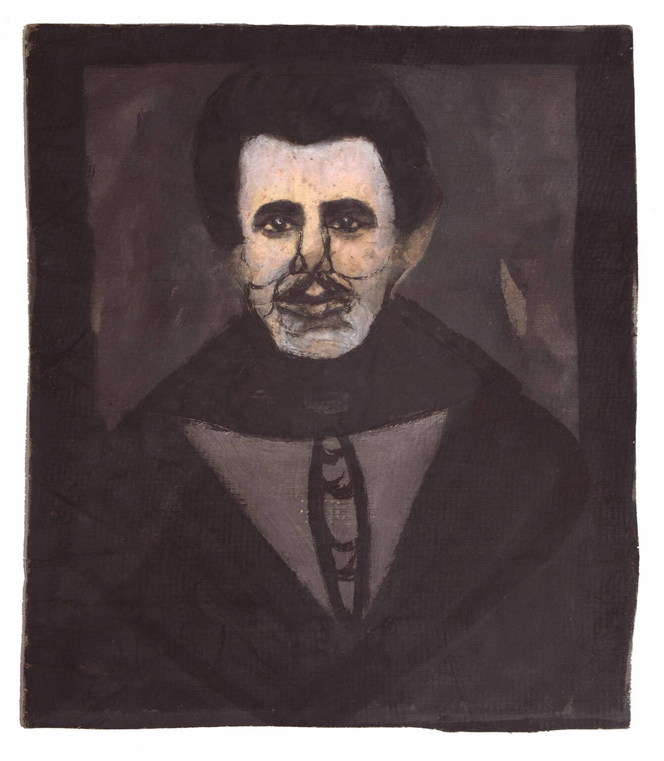 untitled (recto: self-portrait / verso: text) - Pietro Ghizardi 