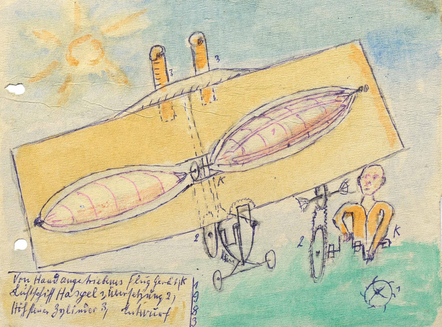 ohne Titel (Mesmer, Gustav, Handfluggeraet.psd) - Gustav Mesmer 