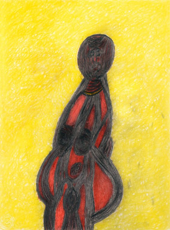 ohne Titel (gelbe Frau) 