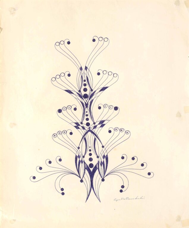 untitled (ornament figure portrait-format) - Eugene Von Bruenchenhein (gen. Maurice) 