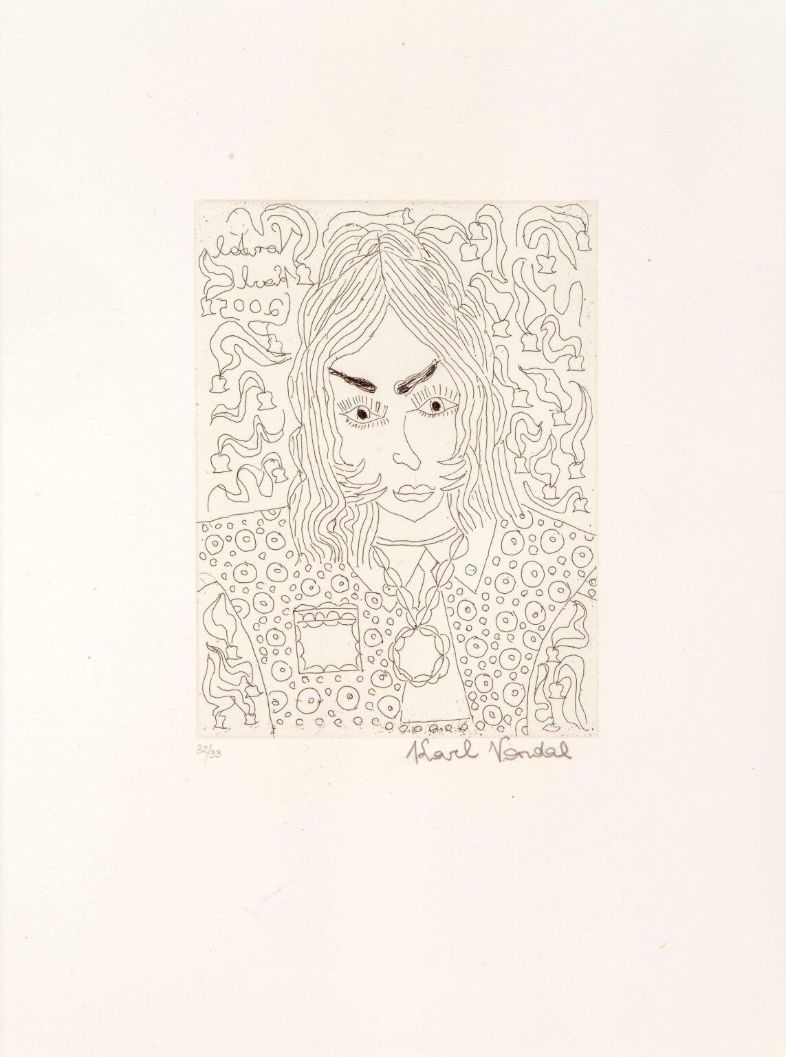 untitled  (women with amulet) - Karl Vondal 
