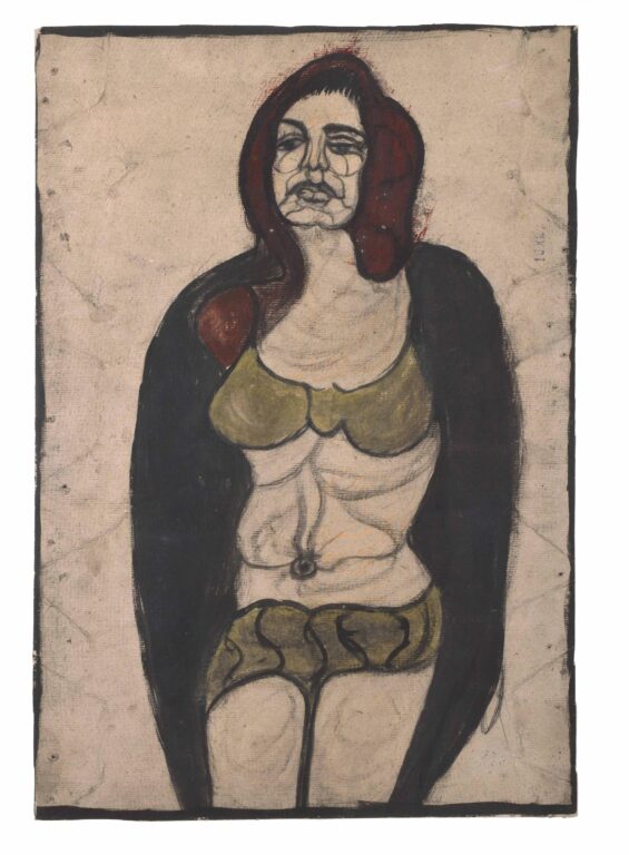 untitled (recto: red Hair/ verso: red font) - Pietro Ghizardi 
