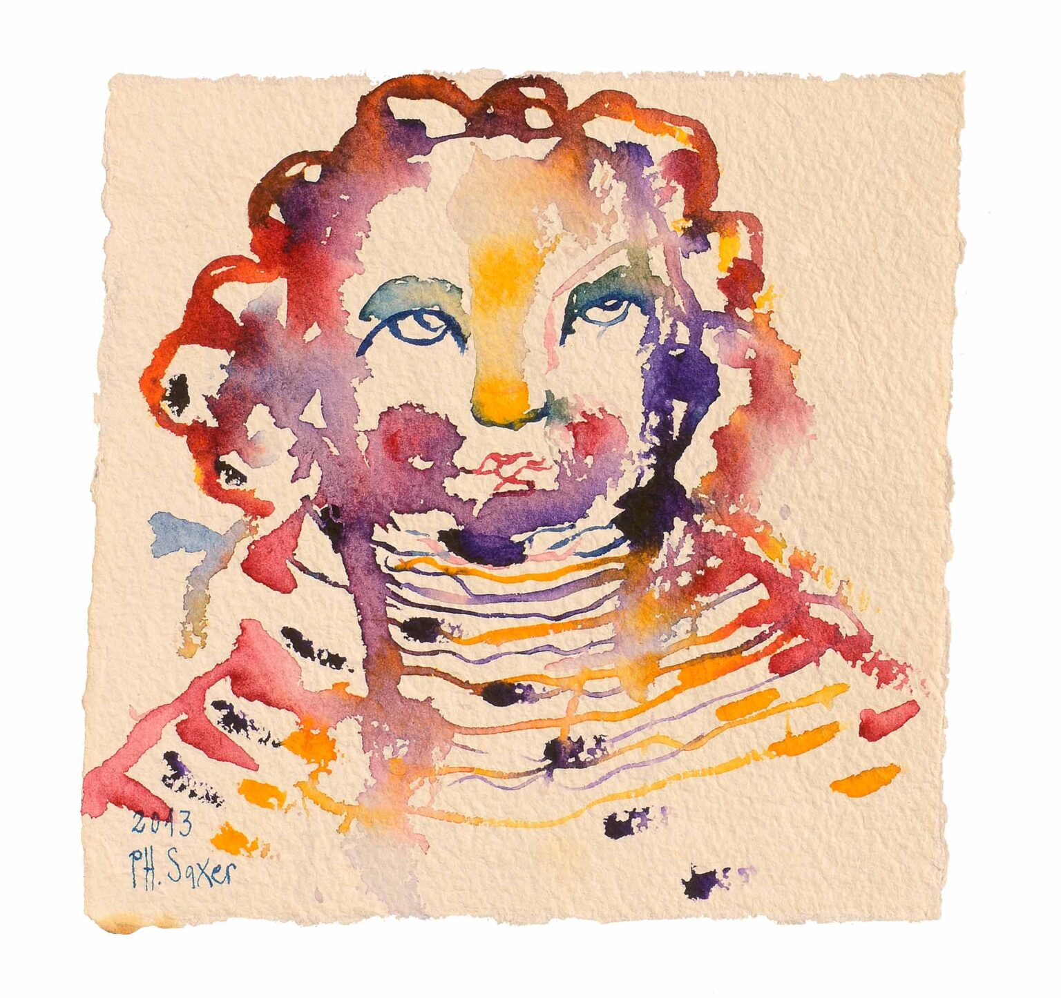 untitled (coloured head) - Philippe Saxer 