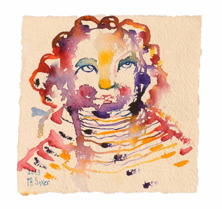 untitled (coloured head) - Philippe Saxer 