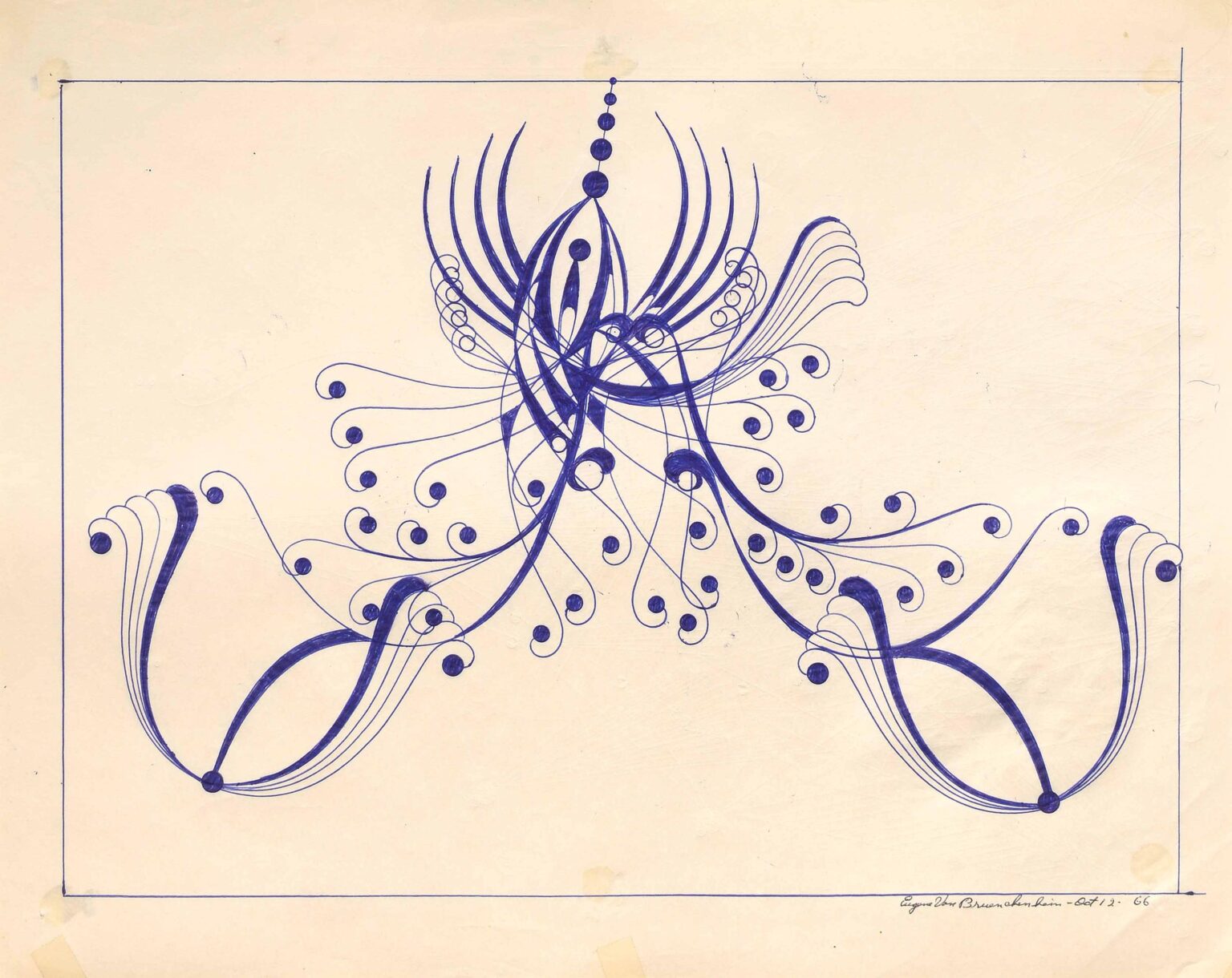 untitled (ornament figure landscape-format) - Eugene Von Bruenchenhein (gen. Maurice) 