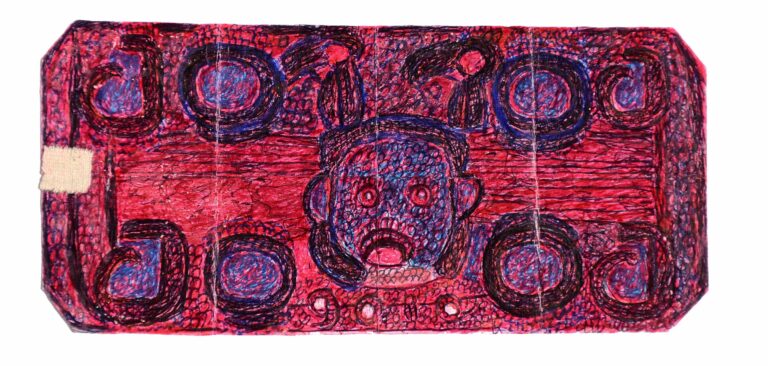 untitled (recto: banking bill red blue face / verso: banking bill red blue face) - Raimundo Camilo 