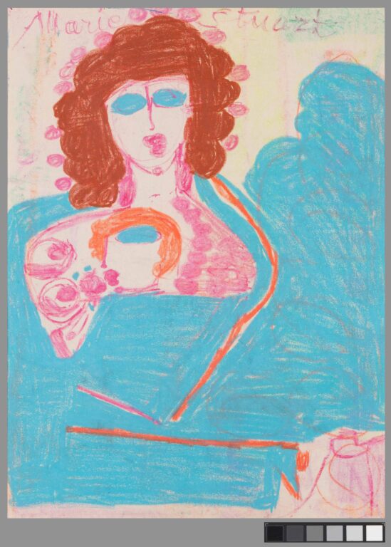 untitled  (recto: Marie Stuart / verso: pink queen) 