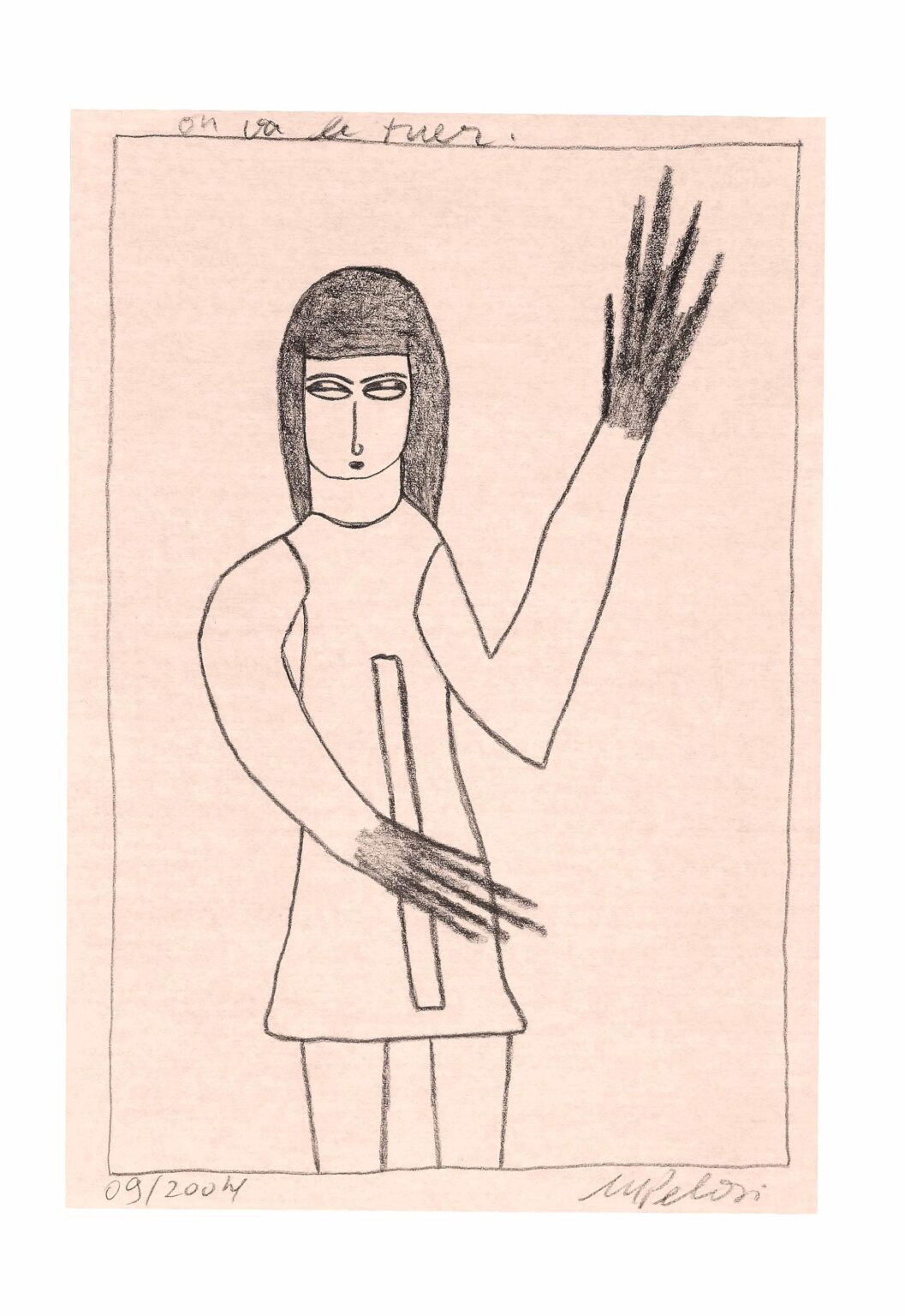 untitled (woman with black hands) - Marilena Pelosi 
