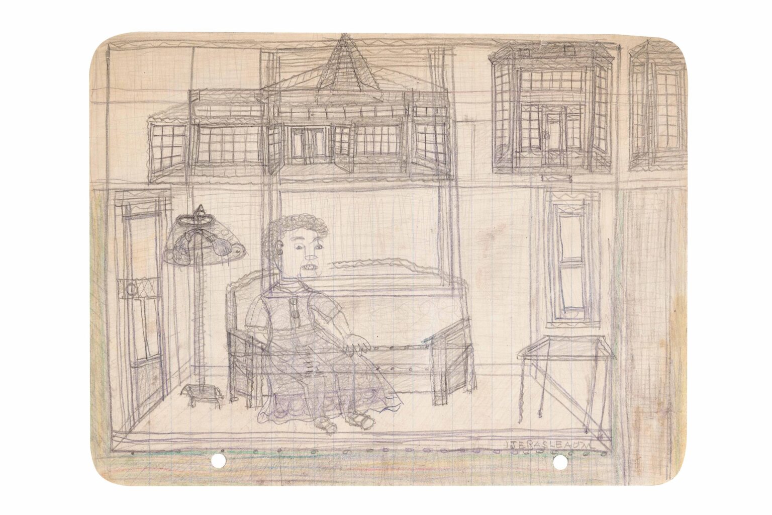 women in the livingroom (woman in livingroom) - Pearl Blauvelt 