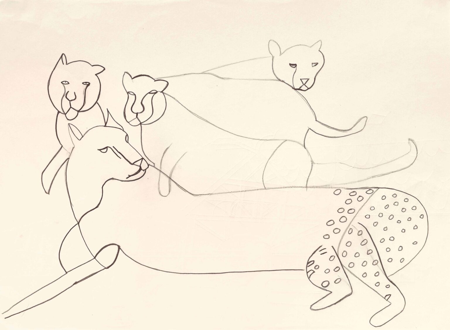 ohne Titel (Leoparden) - Pankraz Frenzel 