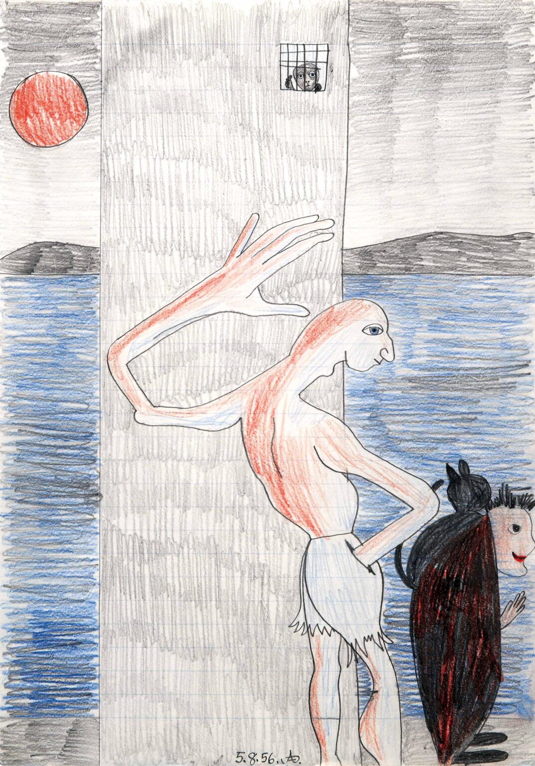 ohne Titel (Figur am Turm) - Adelheid Duvanel 