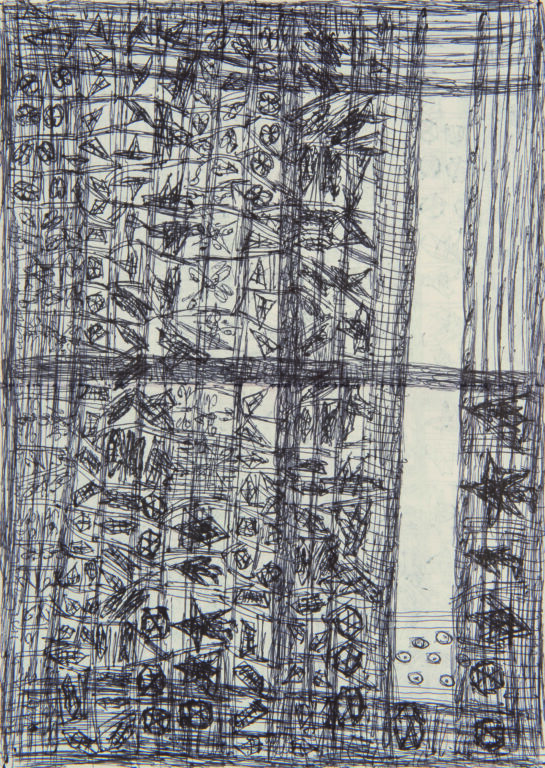 ohne Titel (Work n.36 (dunkle Gitter)) - Fernando Oreste Nannetti 