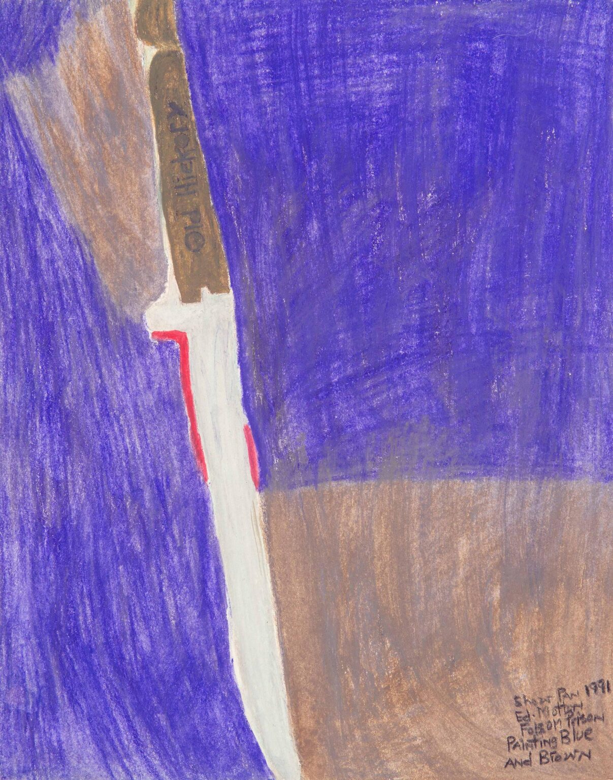 painting blue and brown - Edward Motton 