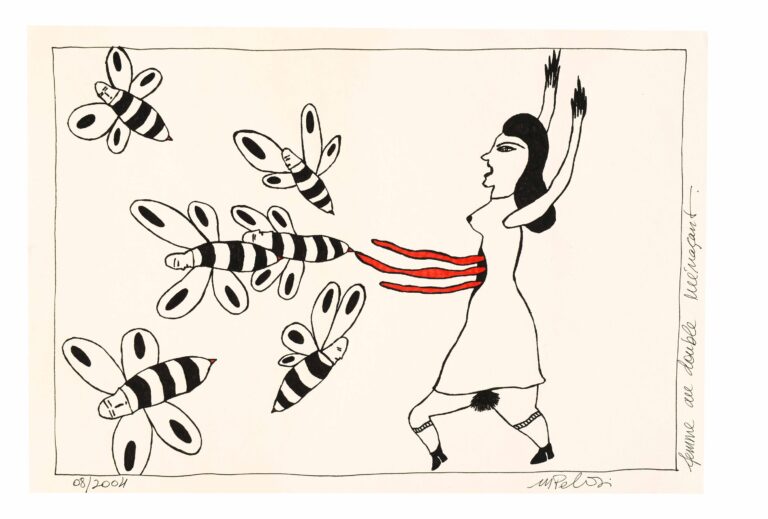 untitled (woman with bees) - Marilena Pelosi 