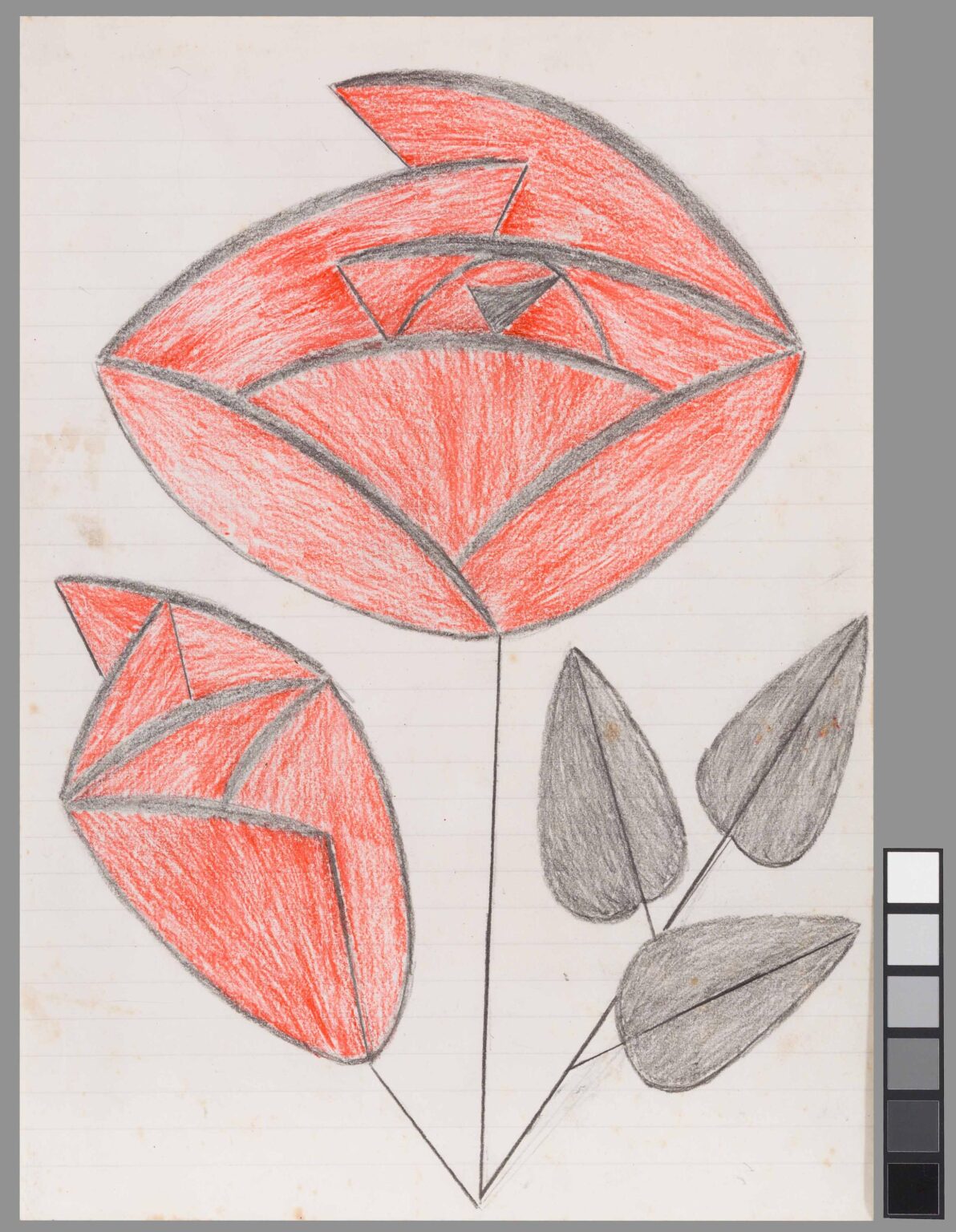 ohne Titel (zwei rote Rosen) - Helene Reimann 