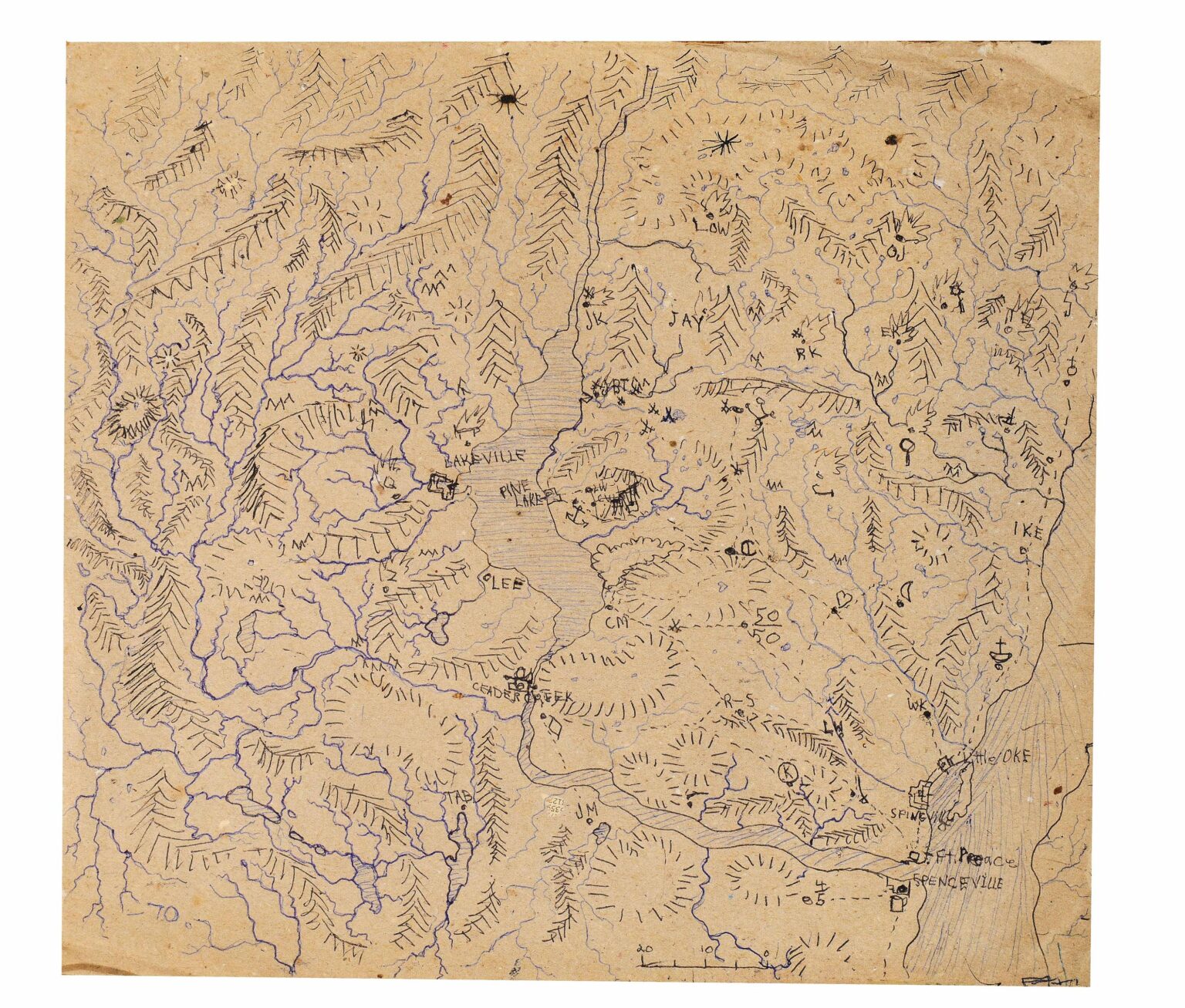 untitled (landscape with lake) - Warren A. Van Ess 