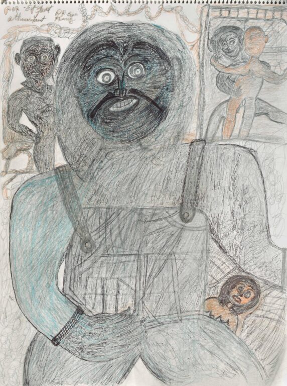 ohne Titel (Mann mit Latzhose) 
