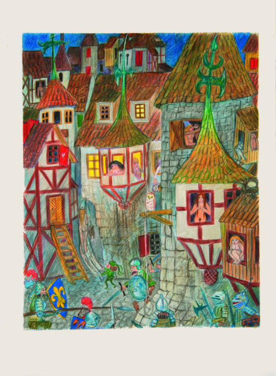 In the cortisens district of the City - Emil Medardus Hagner 