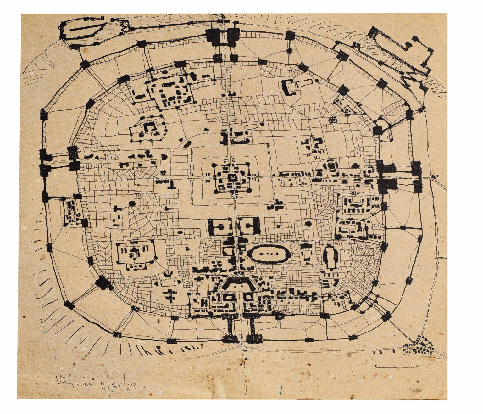 untitled (building outline) - Warren A. Van Ess 
