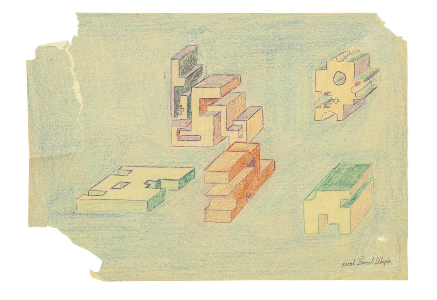 ohne Titel  (geometrische Formen) - Bernd Klupiec 