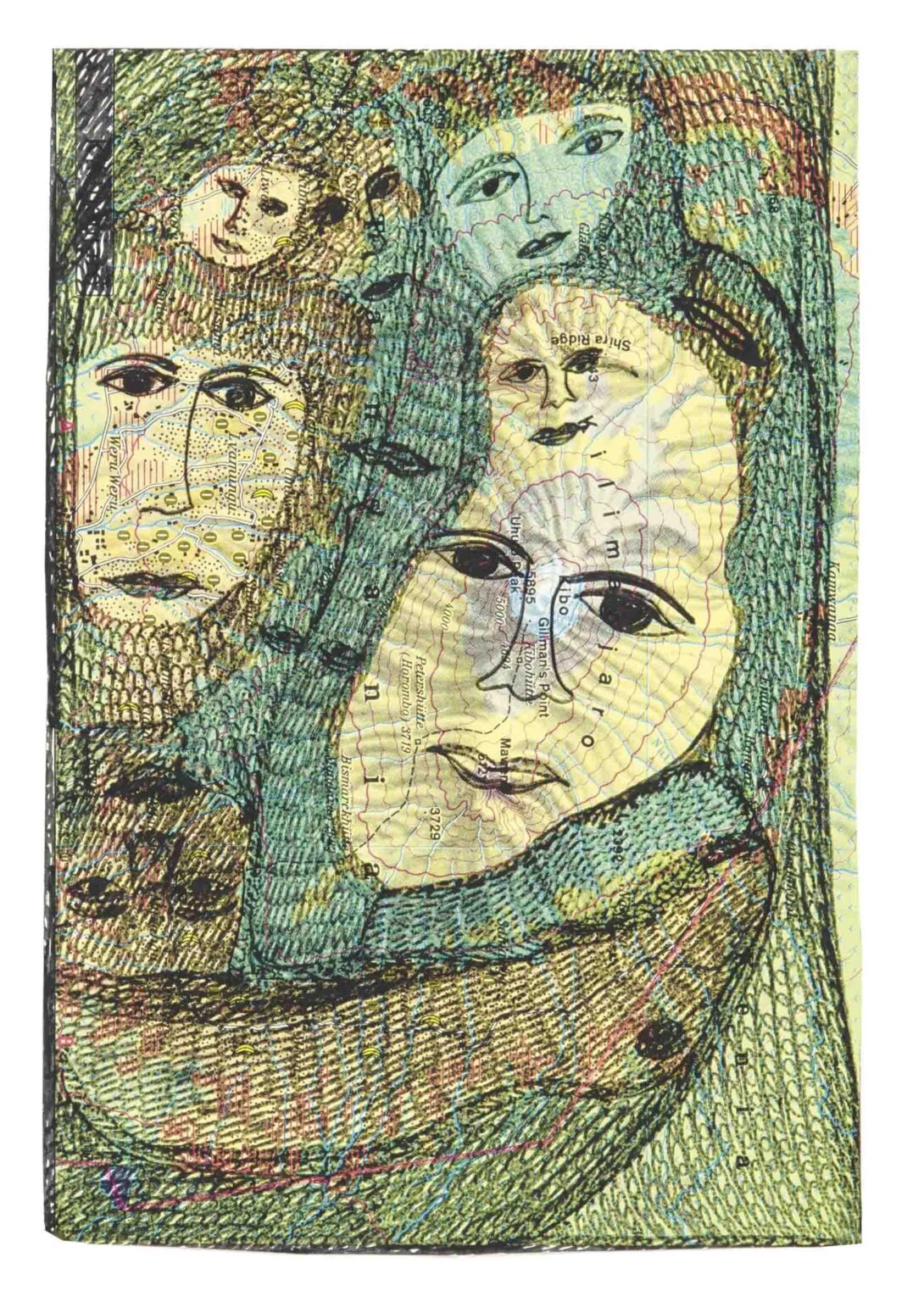 untitled (faces on a map) - Mehrdad Rashidi Ghadi 