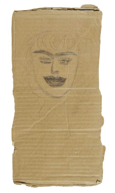 untitled (face on carton) 